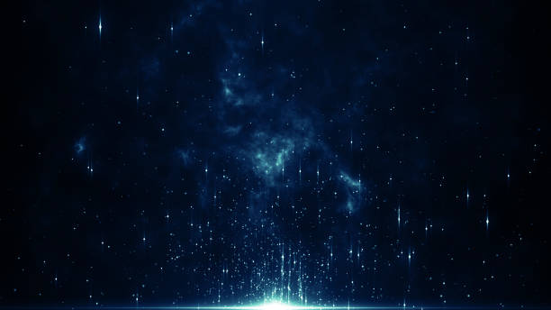 istock Particles Blue dust abstract light bokeh motion titles cinematic background 1624416146