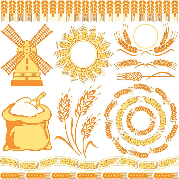 Vector illustration of Wheat