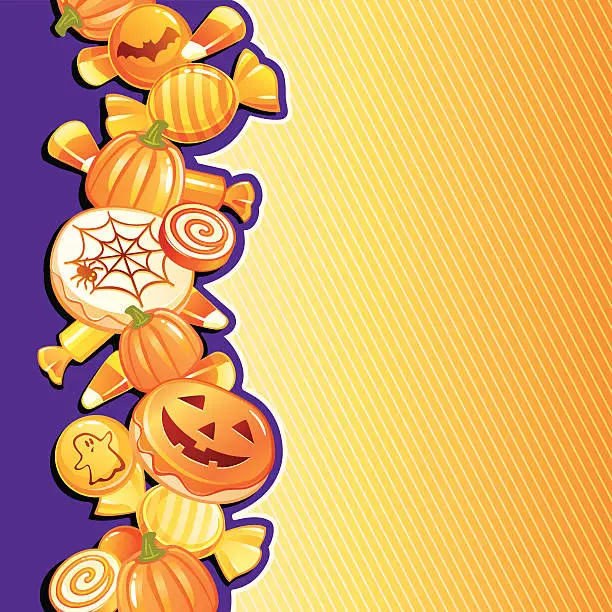 Vector illustration of Halloween sweets