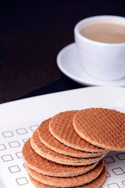 istock Close up of Waffle Cake and Hot Tea 162449701