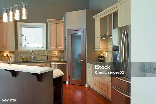 Kitchen Interior Design Stock Photo - Download Image Now - Apartment, Appliance, Architecture