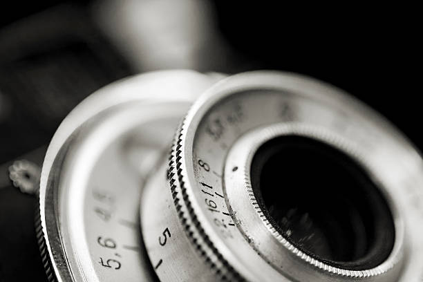 istock Closeup of old camera lens 162452232