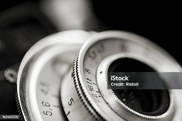 Closeup Of Old Camera Lens Stock Photo - Download Image Now - Aperture, Black Color, Camera - Photographic Equipment