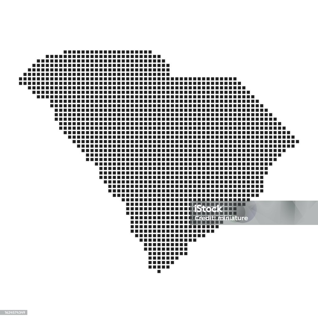Editable Sc Vector Map South Carolina Map Stock Illustration - Download Image Now - Abstract ...