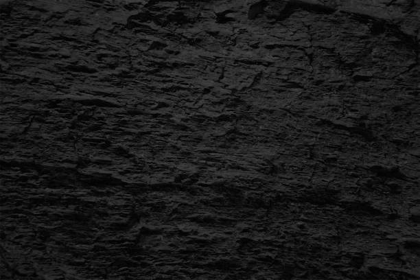 Textured effect rustic scratched charcoal cola or slate rock black coloured grunge old vector backgrounds Grungy black and gray grey color old scratched effect background. Scratch marks and grooves all over. Crevices and blotches give the effect of a slate or rock. natural granite rough stone stock illustrations