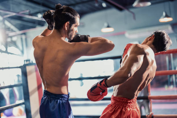 istock Boxer's determination shines in rounds, contesting with devotion to showcase Thai martial art skills 1624623458