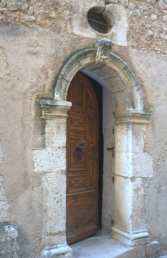 Typical door in a medieval village