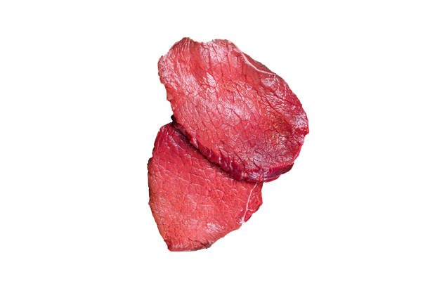 istock Raw black angus beef meat sirloin steak.   High quality Isolate, white background. 1624842209