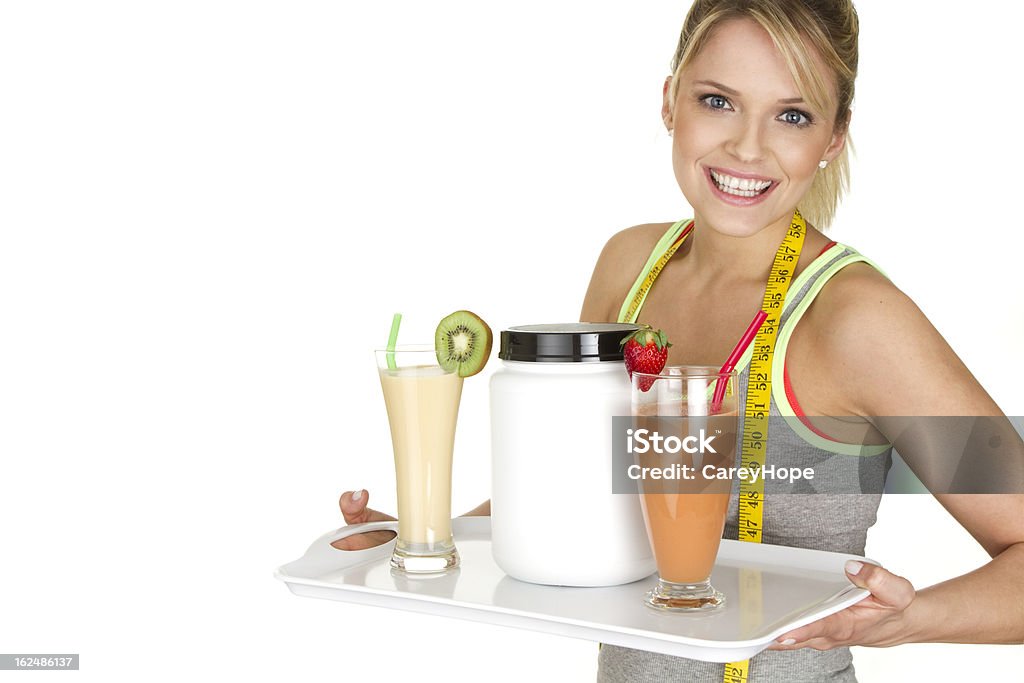 Menina servir frutos smoothies - Royalty-free 20-29 Anos Foto de stock