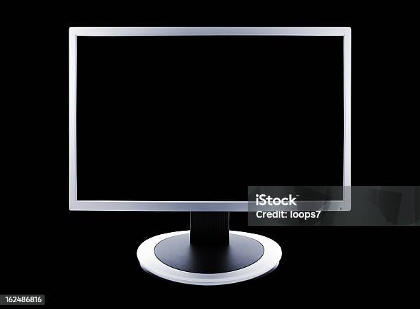 Computer Monitor Stock Photo - Download Image Now - Black Background, Black Color, Blank