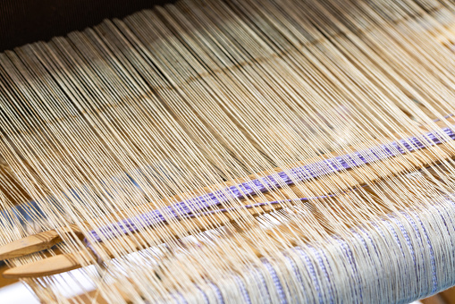 Closeup of a loom