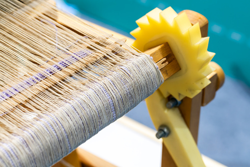 Closeup of a loom