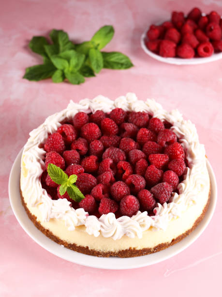 tart dessert with fresh berries and buttercream