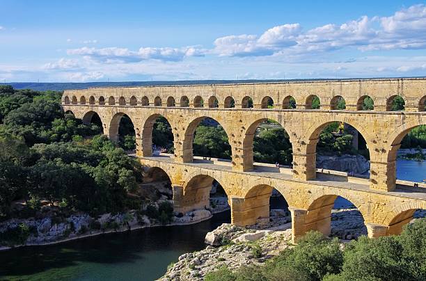 Pont du Gard Pont du Gard in France avignon france stock pictures, royalty-free photos & images