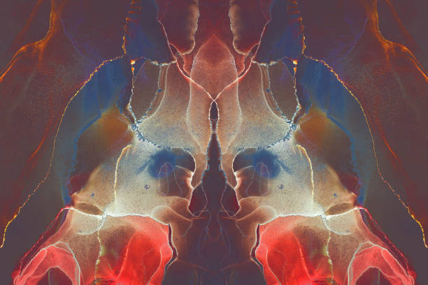 istock Abstract collage with hand painted alcohol ink texture 1624954769