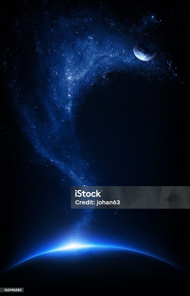 Earth and moon interconnected with starfield Earth and moon interconnected with starfield    (Elements of this image furnished by NASA-   http://visibleearth.nasa.gov) Moon Stock Photo