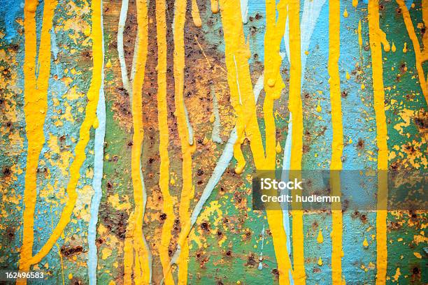 Ferro Enferrujado Com Pintura Xxl - Fotografias de stock e mais imagens de Abstrato - Abstrato, Acabado, Amarelo
