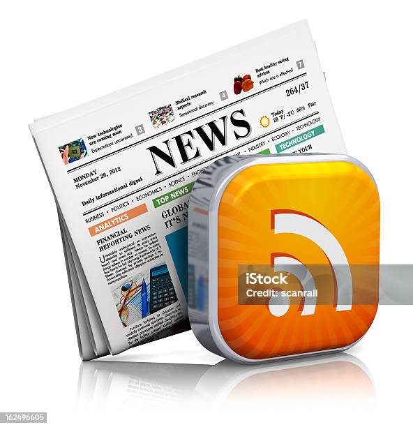 Internet News And Rss Concept Stock Photo - Download Image Now - Newspaper, The Media, Article