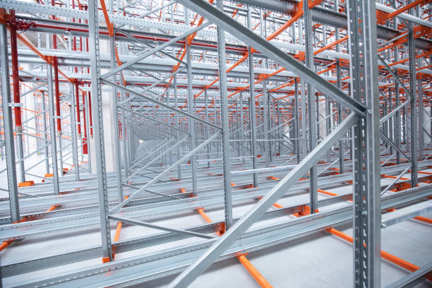 istock Warehouse construction in a factory 1624992387