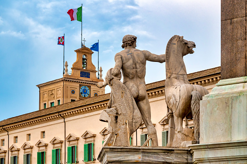 The Fontana dei Dioscuri and the Palazzo del Quirinale, Rome, Italy