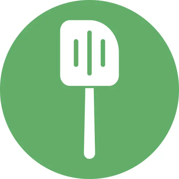 Vector illustration of Slotted Spatula Isolated Vector icon which can be easily modified or edit