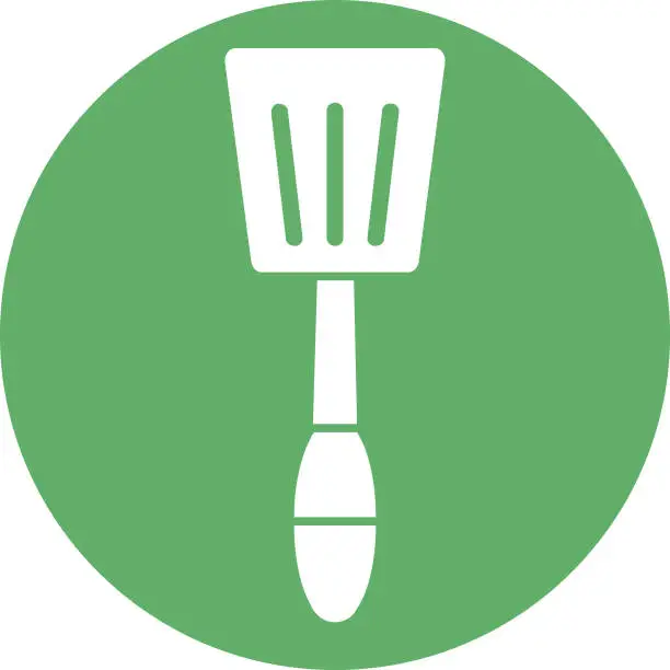 Vector illustration of Slotted Spatula Isolated Vector icon which can be easily modified or edit