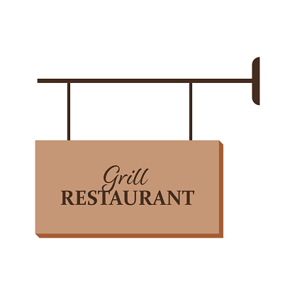 Signboard icon. Restaurant  banner.