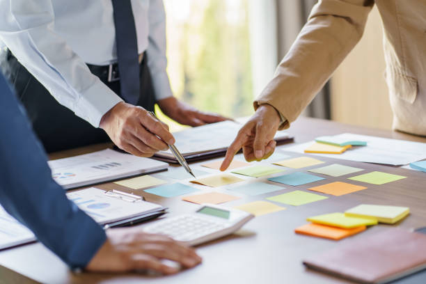 istock Business People brainstorming Meeting Design Ideas use post it notes to share idea professional investor start up project business brainstorming planning in office 1625088924