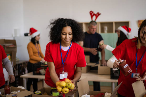 istock Packing food for Charity drive 1625102046
