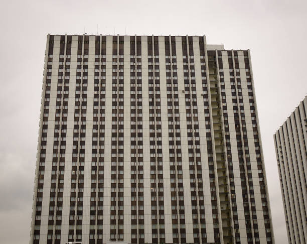 Moscow, Russia - Oct 19, 2016. Modern buildings located at downtown in Moscow, Russia. Moscow is a major political, economic, cultural, and scientific center of Russia.