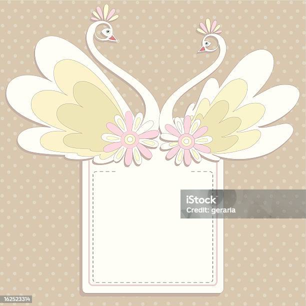 Vetores de Decorativa Cisnes E Flores e mais imagens de Cisne - Cisne, Flor, Amor