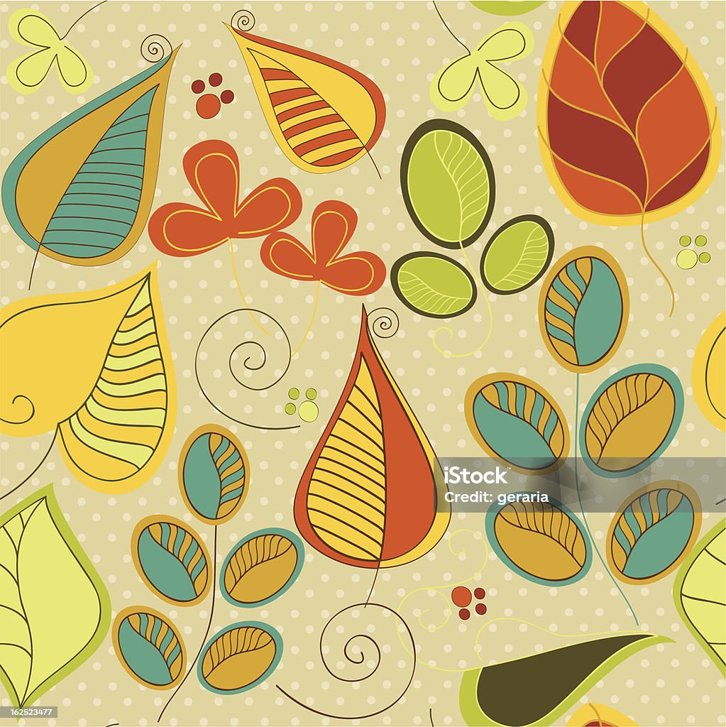 Seamless pattern di foglie d'autunno - arte vettoriale royalty-free di Le quattro stagioni