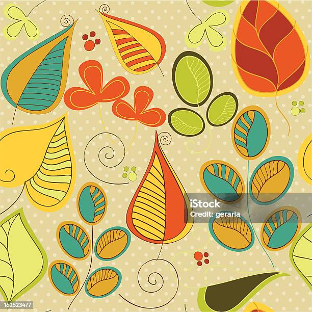 Seamless Pattern Di Foglie Dautunno - Immagini vettoriali stock e altre immagini di Le quattro stagioni - Le quattro stagioni, Albero, Arabesco - Motivo ornamentale