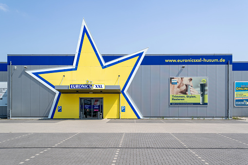 Husum, Germany - June 18, 2021: Euronics XXL store