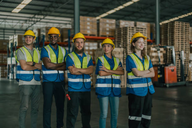 istock Diverse warehouse team create empowerment, confidence. Collaboration drives excellence in logistics 1625303248