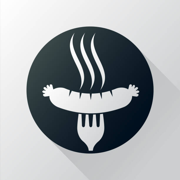 ilustrações de stock, clip art, desenhos animados e ícones de hot sausage - bratwurst