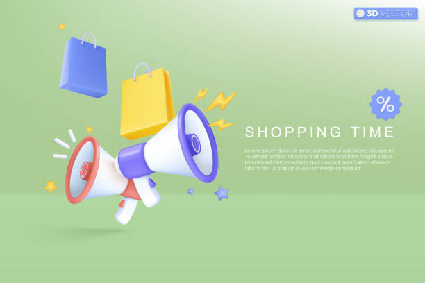 istock 3d megaphone speaker with lightning icon symbol. loudspeaker announce discount promotion, Sell reduced prices, Marketing time concept. 3D vector isolated illustration, Cartoon pastel Minimal style. 1625310583