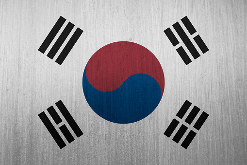 korean flag texture as background