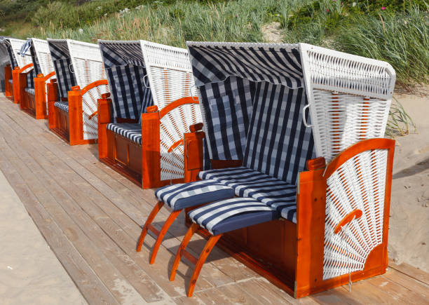 istock Many Wicker chairs or Beach chairs stand in a row on the beach 1625324482