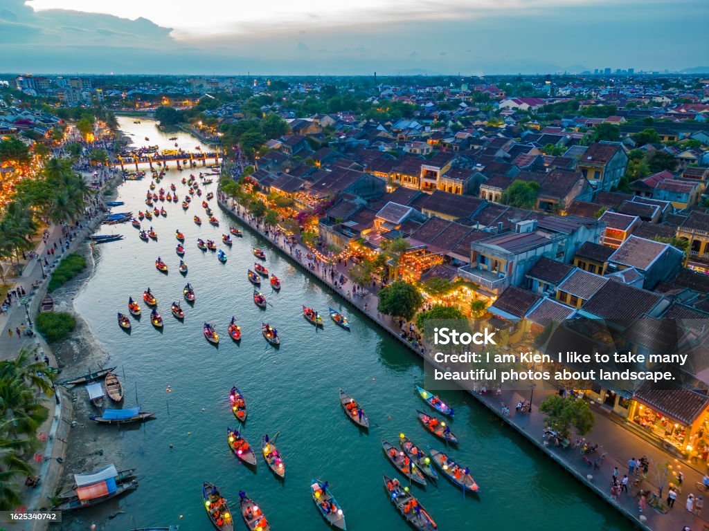 Hoi An ancient town which is a very famous destination for tourists. Ho Chi Minh City Stock Photo