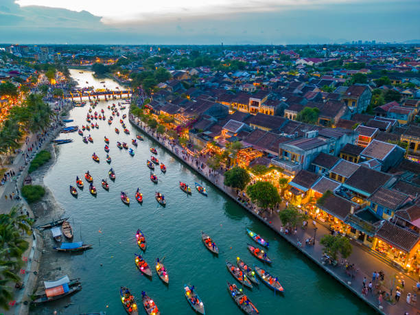 Hoi An ancient town which is a very famous destination for tourists. Hoi An ancient town which is a very famous destination for tourists. ho chi minh city stock pictures, royalty-free photos & images