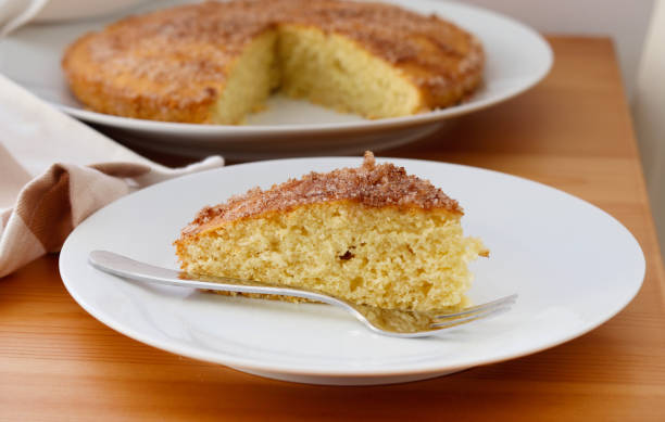 istock Cinnamon teacake, sliced and served on plate 1625342410