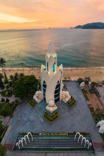 istock Tram Huong tower in sunrise 1625342618