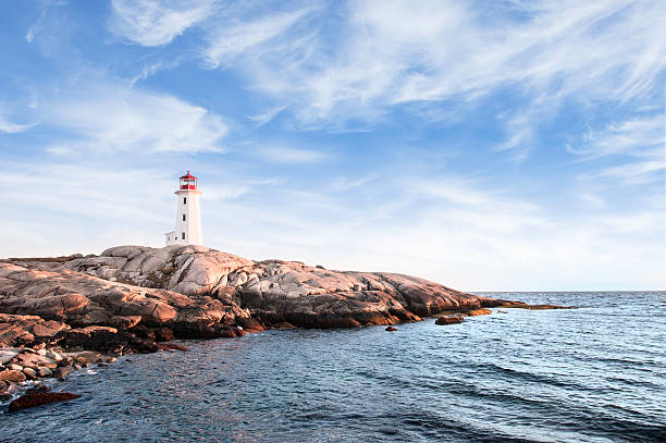 Lighthouse at Peggy's Cove Nova Scotia Lighthouse at Peggy's Cove, Nova Scotia, Canada. peggys cove stock pictures, royalty-free photos & images