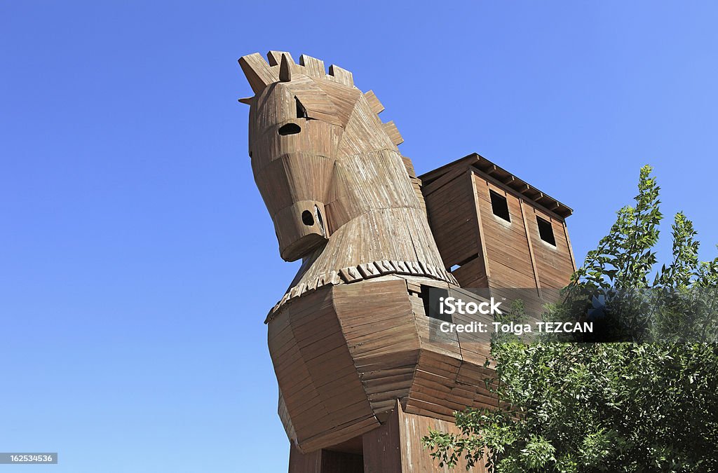 Troy horse Troy horse imitation in the actual city of Troy in Turkey Trojan Horse Stock Photo