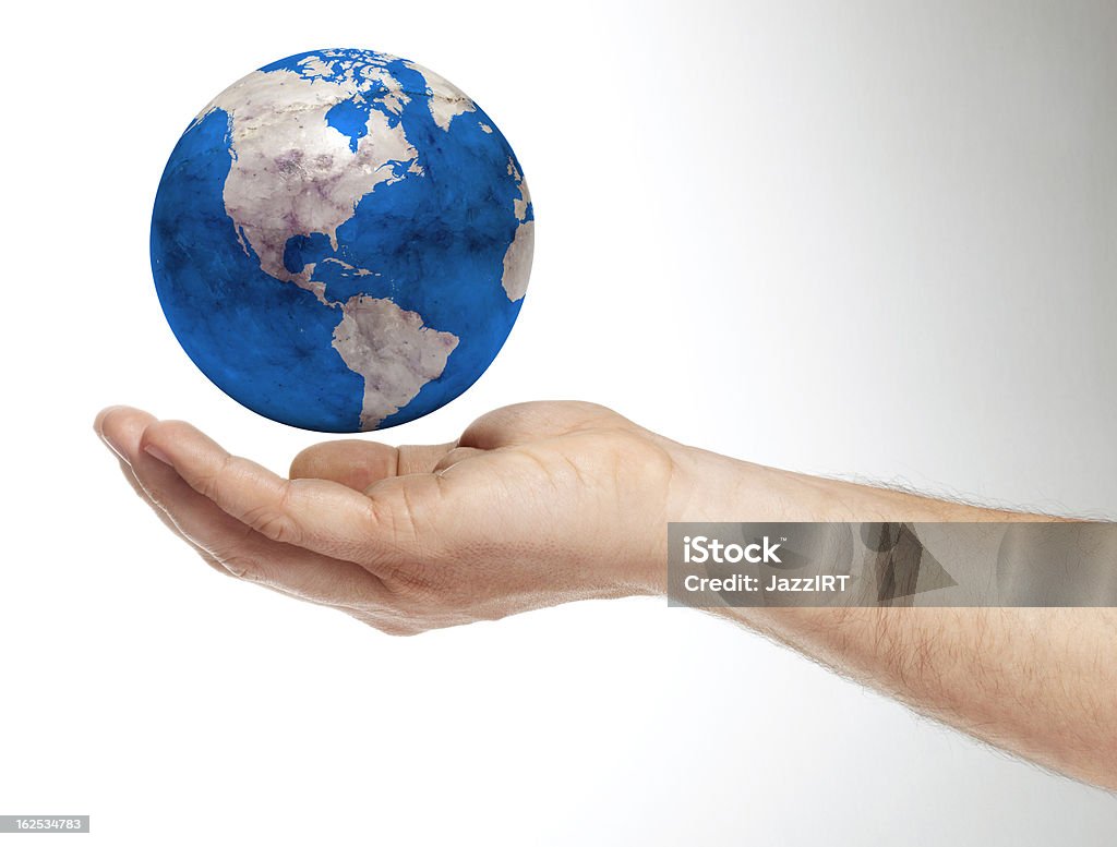 人間の手をアース - 地球儀のロイヤリティフリーストックフォト