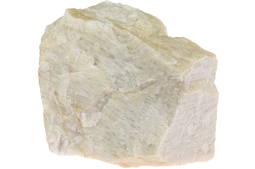 feldspar from Iveland, Norway isolated on white background