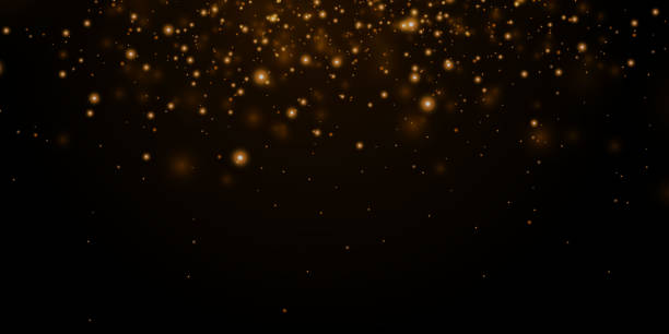 istock Gold sparks and golden stars glitter special light effect. 1625368612