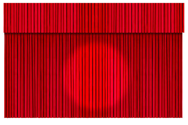 istock Closed Theater Curtains (isolated with clipping path over white background) 162538141