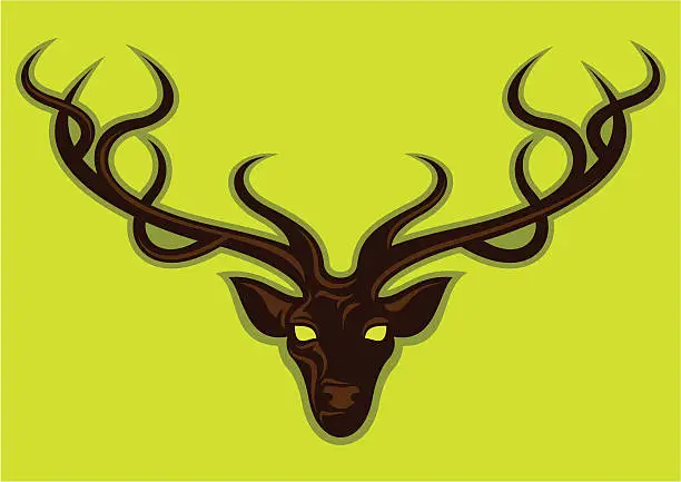 Vector illustration of Deer head.